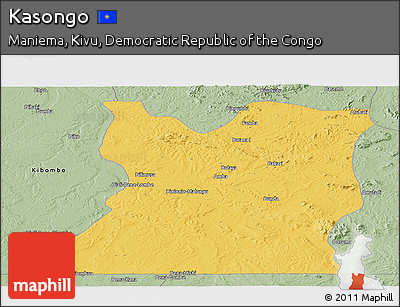 Savanna Style Panoramic Map of Kasongo