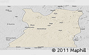 Shaded Relief Panoramic Map of Kasongo, desaturated