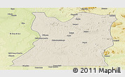 Shaded Relief Panoramic Map of Kasongo, physical outside