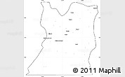 Blank Simple Map of Kasongo, cropped outside