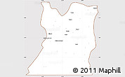 Classic Style Simple Map of Kasongo, cropped outside