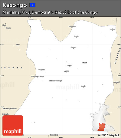 Classic Style Simple Map of Kasongo