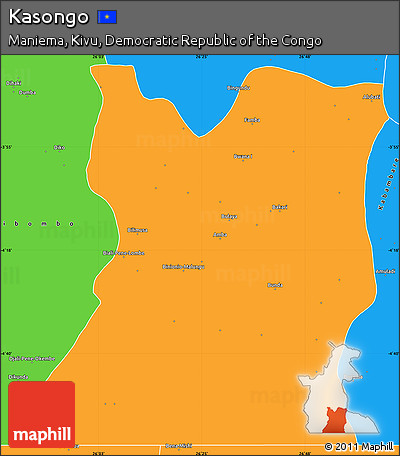 Political Simple Map of Kasongo