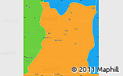 Political Simple Map of Kasongo