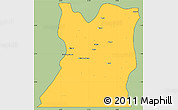 Savanna Style Simple Map of Kasongo, cropped outside