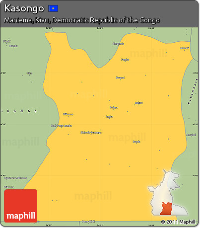 Savanna Style Simple Map of Kasongo