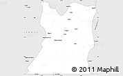 Silver Style Simple Map of Kasongo