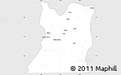 Silver Style Simple Map of Kasongo, single color outside