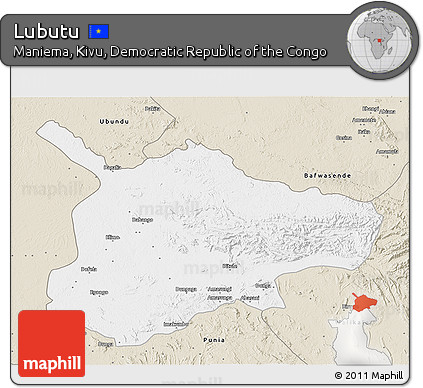 Classic Style 3D Map of Lubutu