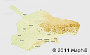Physical 3D Map of Lubutu, single color outside