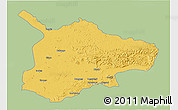 Savanna Style 3D Map of Lubutu, single color outside