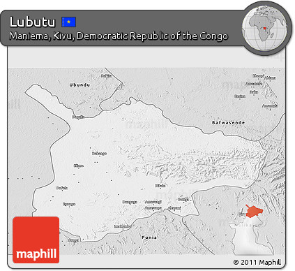 Silver Style 3D Map of Lubutu