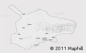 Silver Style 3D Map of Lubutu, single color outside