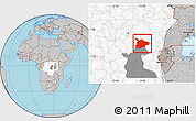 Gray Location Map of Lubutu, highlighted country, highlighted parent region