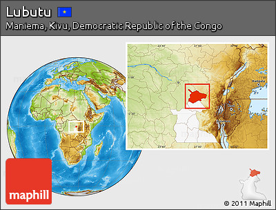 Physical Location Map of Lubutu, highlighted parent region