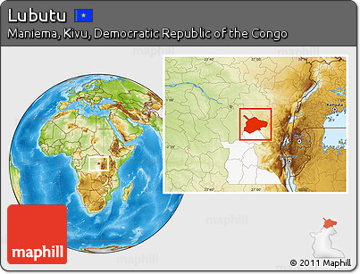 Physical Location Map of Lubutu, highlighted parent region