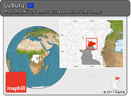Satellite Location Map of Lubutu, highlighted country, highlighted parent region
