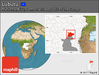 Satellite Location Map of Lubutu, highlighted country, highlighted parent region