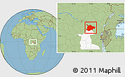 Savanna Style Location Map of Lubutu, highlighted parent region