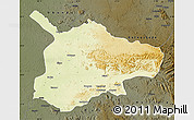 Physical Map of Lubutu, darken