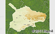 Physical Map of Lubutu, satellite outside