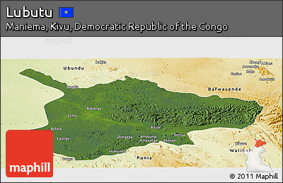 Satellite Panoramic Map of Lubutu, physical outside