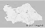 Gray 3D Map of Punia, single color outside