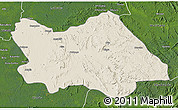 Shaded Relief 3D Map of Punia, satellite outside