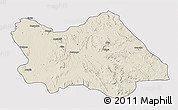 Shaded Relief 3D Map of Punia, single color outside