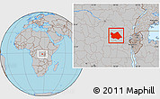 Gray Location Map of Punia