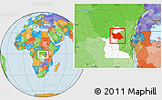 Political Location Map of Punia, highlighted parent region