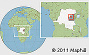 Savanna Style Location Map of Punia, highlighted country, highlighted grandparent region, within the entire country