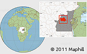 Savanna Style Location Map of Punia, highlighted country, highlighted grandparent region