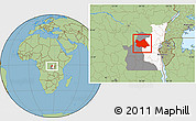 Savanna Style Location Map of Punia, highlighted parent region, highlighted grandparent region
