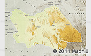 Physical Map of Punia, semi-desaturated