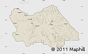 Shaded Relief Map of Punia, single color outside