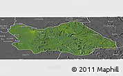 Satellite Panoramic Map of Punia, desaturated