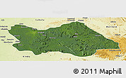 Satellite Panoramic Map of Punia, physical outside