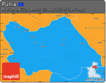 Political Simple Map of Punia