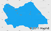 Political Simple Map of Punia, single color outside