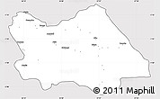 Silver Style Simple Map of Punia, cropped outside