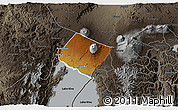 Physical 3D Map of Goma, darken, semi-desaturated