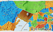 Physical 3D Map of Goma, political outside