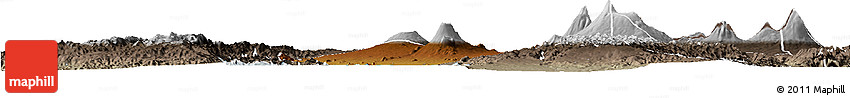 Physical Horizon Map of Goma, semi-desaturated