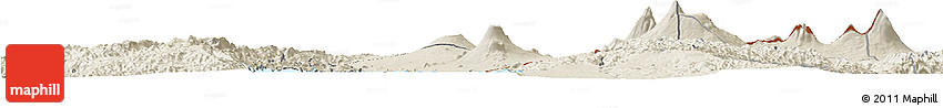 Shaded Relief Horizon Map of Goma