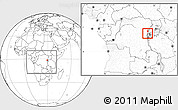 Blank Location Map of Goma, within the entire country