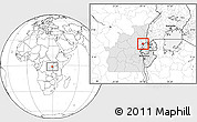 Blank Location Map of Goma, highlighted grandparent region