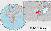 Gray Location Map of Goma