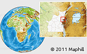 Physical Location Map of Goma, highlighted grandparent region