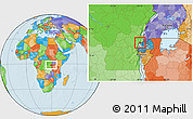 Political Location Map of Goma